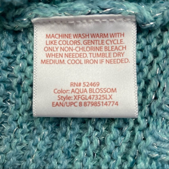 Faded Glory Women’s Blue Fall sweater Chunky sweater Long sleeve top - Picture 6 of 8